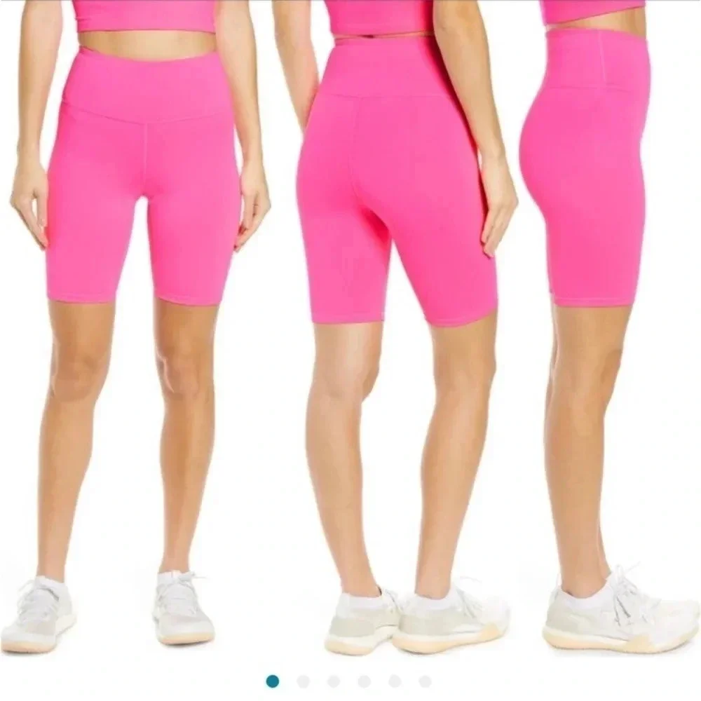 New IVL COLLECTIVE Hydrasculpt Bike Shorts KNOCKOUT Neon PINK SIZE 12